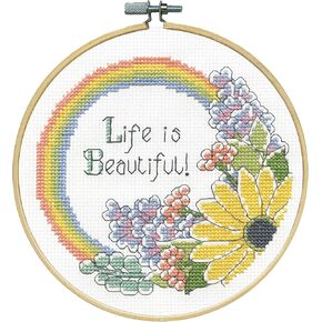 Design Works Crafts Life Counted Cross Stitch Kit with Hoop