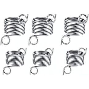 Generic 6 PCS 2 Size Ring Type Knitting Tools Finger Wear Thimble Yarn Spring Guides Stainless Steel Needle Thimble Sewing Accessories, 15MM and 17MM, Silver