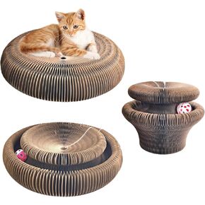 Magic Organ Cat Scratching Board Cat InteractiveToys, Cat Scratchers for Indoor Cats with Cat Scratching Ball, Interactive Mental Physical Exercise for Indoor Cats