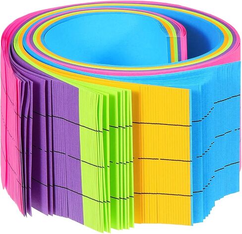 96 Strips Ruled Sentence Strips, 3 x 24 Inches Sentence Strips for Teacher Word Strips Sentence Strips Lined Multicolored Sentence Strips for School Students Office Supplies (White) in Saudi Arabia