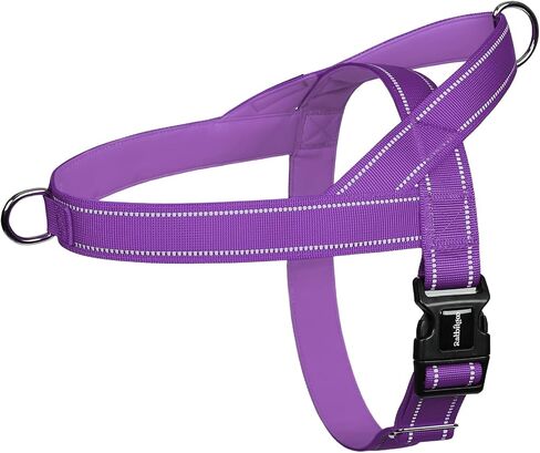 rabbitgoo Dog Harness No Pull, Quick Fit for Medium Sized Dog with Soft Padded Handle, Chest Adjustable Reflective Pet Vest, No Choke Escape Proof for Walking Training, Red M in Kuwait