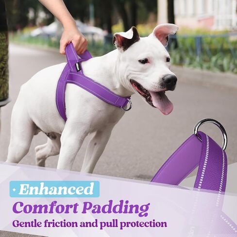 rabbitgoo Dog Harness No Pull, Quick Fit for Medium Sized Dog with Soft Padded Handle, Chest Adjustable Reflective Pet Vest, No Choke Escape Proof for Walking Training, Red M in Kuwait