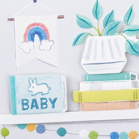 Hallmark Studio Ink Baby Shower Card for New Parents (Made a Human) Welcome New Baby, Congratulations, Gender Reveal in Saudi Arabia