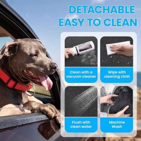 Hard Bottom Hold Dog Car Seat Cover for Back Seat, Waterproof Back Seat Extender for Dogs Increase Space 40%, Comfortable Dog Car Seat Cover for Car SUV in Saudi Arabia