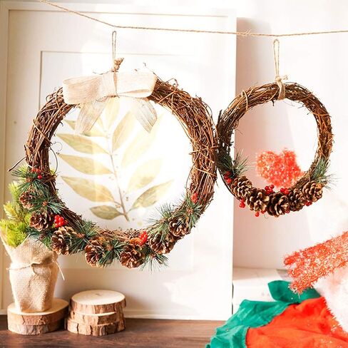 JOHOUSE 18 PCS Natural Pine Cones, Christmas Rustic Pinecones Fall Garland Halloween Thanksgiving Decorations, Christmas Tree Fall Ornaments, Winter Vase Filler in Kuwait