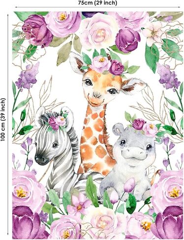 UNIQUE Safari Violet Flowers Roses Fabric Panel, 29x39 in, Quilting Panel, Cotton Twill, Digital Print, Violet in Saudi Arabia