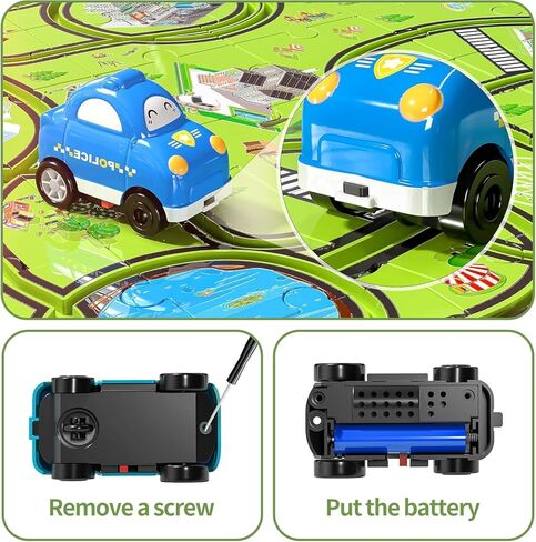 Temi 64 Pitch Race Race Tracks Car Set Set Toys للأطفال الذين تتراوح أعمارهم بين 3 و 5 سنوات-هدايا Toddler Toys لـ 3 4 4 سنوات من الأولاد ، تتبع ألغاز ألعاب السيارات للأولاد الذين تتراوح أعمارهم بين 3-5 4-6 ، 3 4 5 5 سنوات من الأولاد. in Kuwait