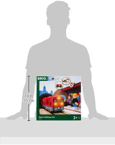 Brio - 33513 Metro Railway Set | Dynamic 20 Piece Wooden Train Set with Interactive Accessories | Perfect for Kids Ages 3 and Up | Fosters Creativity and Motor Skills in Kuwait