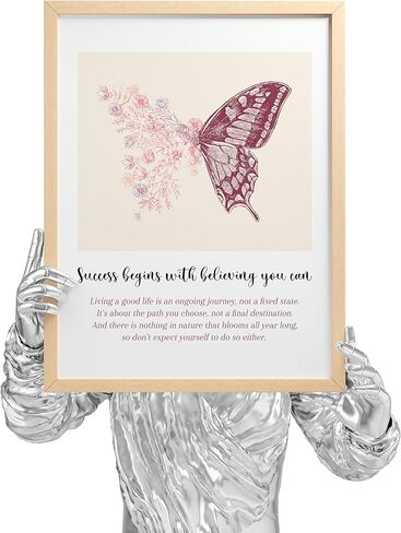EXCOOL CLUB Mental Health Posters Therapy Office Decor - 12x16 Pink Butterfly Psychology Wall Art, Inspirational Quotes Therapist Decor, Mental Health Decorations for Girls Bedroom (Unframed) in Kuwait