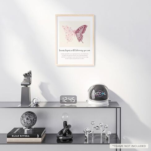 EXCOOL CLUB Mental Health Posters Therapy Office Decor - 12x16 Pink Butterfly Psychology Wall Art, Inspirational Quotes Therapist Decor, Mental Health Decorations for Girls Bedroom (Unframed) in Kuwait