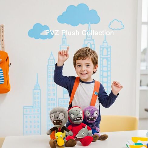 Dyharnsty 4Pcs Plants vs Zombies Plush Toys Peashooter Soft Figure Doll, Plants vs Zombies Toys PVZ Plush Plants 1 2 Set in Saudi Arabia