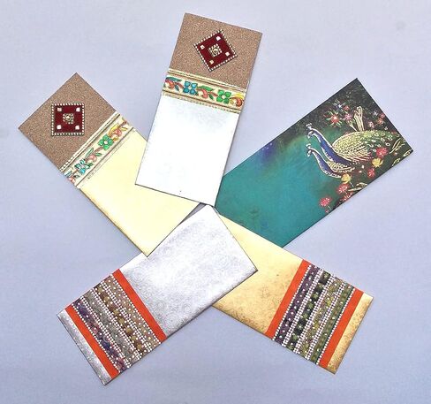 Envelope (Pack of 5) Color Color Designs Money Roney Packet for Christmas Diwali Easter Birthday Anniversary Seminivary Presentary Arivation (Multicolor 3) in Kuwait