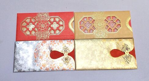 Envelope (Pack of 5) Assorted Color Designs Money Holder Fancy Packet for Christmas Diwali Easter Birthday Wedding Anniversary Designer Invitation Envelopes (Multicolor 3) in Saudi Arabia