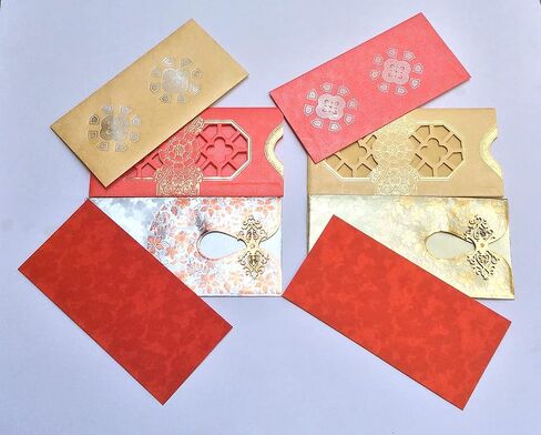 Envelope (Pack of 5) Assorted Color Designs Money Holder Fancy Packet for Christmas Diwali Easter Birthday Wedding Anniversary Designer Invitation Envelopes (Multicolor 3) in Saudi Arabia
