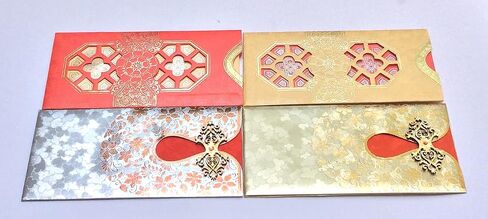 Envelope (Pack of 5) Assorted Color Designs Money Holder Fancy Packet for Christmas Diwali Easter Birthday Wedding Anniversary Designer Invitation Envelopes (Multicolor 3) in Saudi Arabia