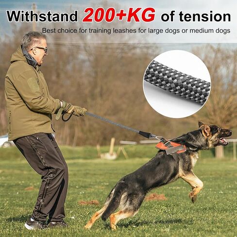Dog Leash for Large Dogs Heavy Duty 4FT x 1/2" Highly Reflective Threads Dog Leash Chew-Resistant Nylon Leash Padded Handle Strong Rope Leash Training Leash for Medium Large Dogs Night Walking in Saudi Arabia