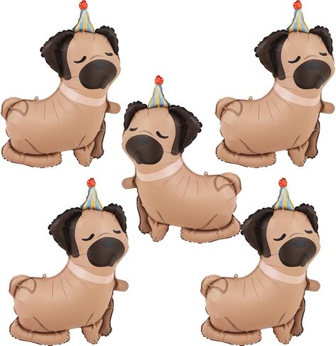 5Pcs Dog Birthday Balloons Dachshund Shaped Puppy Dogs Foil Mylar Balloons for Pet Puppy Dog Animal Birthday Lets Pawty Themed Pet Party Decoration Supplies in Kuwait