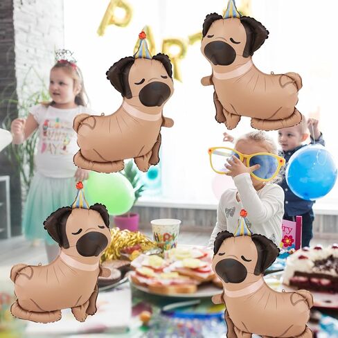 5Pcs Dog Birthday Balloons Dachshund Shaped Puppy Dogs Foil Mylar Balloons for Pet Puppy Dog Animal Birthday Lets Pawty Themed Pet Party Decoration Supplies in Kuwait