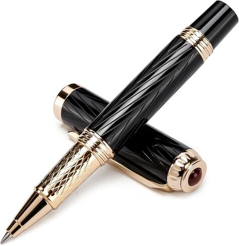 iMenaiy EDC Rollerball Point Pens for Travel Writing Journaling, Luxury Mini Pocket Pens for Men Women Boss Writers, Good Nice Pen Gifts Birthday Christmas Graduations, Gold in Saudi Arabia