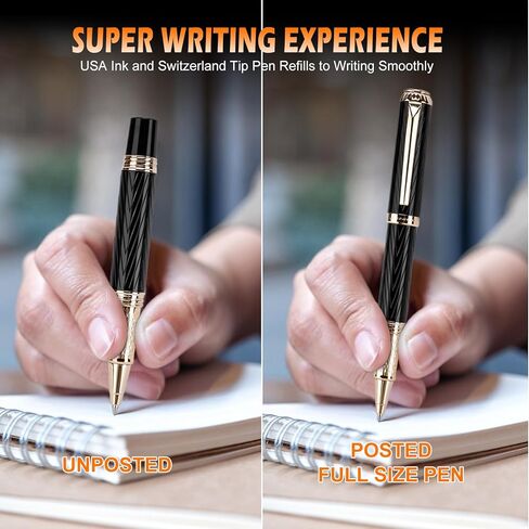 iMenaiy EDC Rollerball Point Pens for Travel Writing Journaling, Luxury Mini Pocket Pens for Men Women Boss Writers, Good Nice Pen Gifts Birthday Christmas Graduations, Gold in Saudi Arabia
