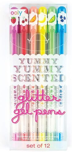 Ooly Yummy Yummy Scented Gel Pens Neon Set of 6 - Fruity Scented Gel Ink Pens for Kids, Vibrant Colors, 1.0mm Nib, Ages 3+ in Saudi Arabia
