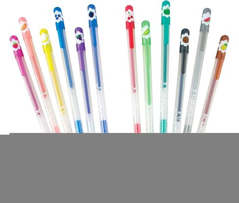 Ooly Yummy Yummy Scented Gel Pens Neon Set of 6 - Fruity Scented Gel Ink Pens for Kids, Vibrant Colors, 1.0mm Nib, Ages 3+ in Saudi Arabia