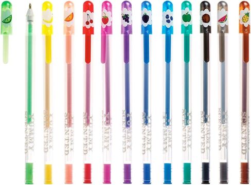 Ooly Yummy Yummy Scented Gel Pens Neon Set of 6 - Fruity Scented Gel Ink Pens for Kids, Vibrant Colors, 1.0mm Nib, Ages 3+ in Saudi Arabia