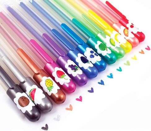 Ooly Yummy Yummy Scented Gel Pens Neon Set of 6 - Fruity Scented Gel Ink Pens for Kids, Vibrant Colors, 1.0mm Nib, Ages 3+ in Saudi Arabia