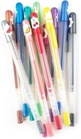 Ooly Yummy Yummy Scented Gel Pens Neon Set of 6 - Fruity Scented Gel Ink Pens for Kids, Vibrant Colors, 1.0mm Nib, Ages 3+ in Saudi Arabia