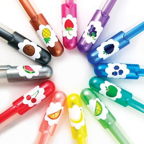 Ooly Yummy Yummy Scented Gel Pens Neon Set of 6 - Fruity Scented Gel Ink Pens for Kids, Vibrant Colors, 1.0mm Nib, Ages 3+ in Saudi Arabia