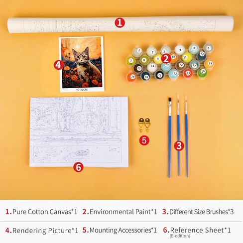 Yin Yang Eye Paint by Numbers Tree and Moon Paint by Numbers Kit for Adults Landscape DIY Paint by Numbers for Adults Home Wall Decoration Flameless Oil Painting Kits 16x20 Inch Without Frame in Kuwait