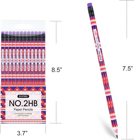 ECOTREE Easter Basket Stuffers, Pencils #2 HB, Pre-sharpened Pencils Number 2 Pencil School Pencil for Kids, School Supplies, Office Supplies, 12 Pack in Kuwait