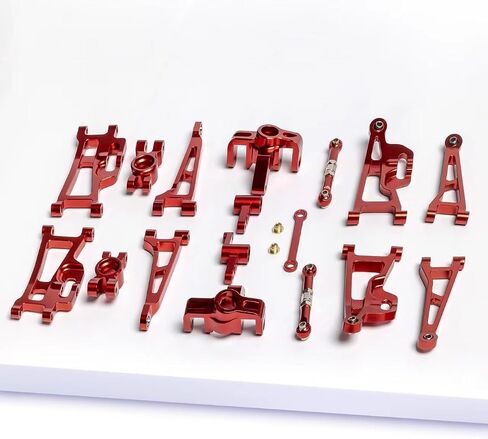 17/PCS Metal Replacement Part Kit for Hyper Go H14BM, 14209, 14210 1/14 RC Car Upgrades, Aluminium Spare Accessory Set (Red) in Saudi Arabia