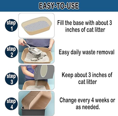 pinvnby 6 pcs الصناديق القمامة التي يمكن التخلص منها للقطط الورق القطط الصواني الصواني من الورق المقوى من الورق المقوى للكتابة والأرانب وغيرها من الحيوانات الداخلية الصغيرة الاستخدام في الهواء الطلق وحدها أو كبطانات مربع (16.14 × 12.2 × 3.7 بوصة) in Kuwait