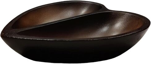 6" Heart Shaped Bowl - Functional and Collectible Bowl - Handcrafted Wooden Bowl for Serving Nuts Desserts Fruits or Accent Decor Gift for Any Occasion - 6", Freckles Brown & Black in Saudi Arabia