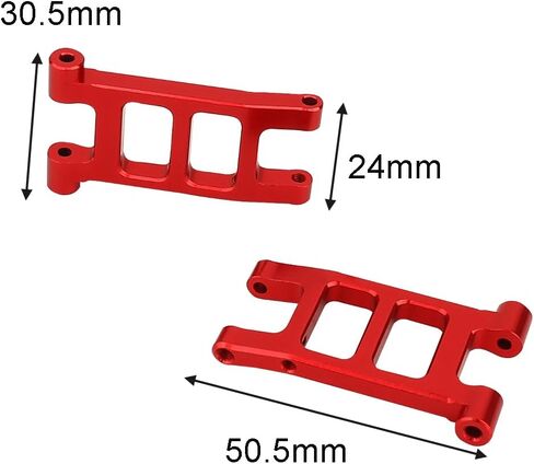 Aluminum Front Rear Swing Arm & Steering Knuckle C-Hub Kit Compatible with 1/14 MJX Hyper Go 14301 14302 14303 RC Upgrade Parts (red) in Kuwait