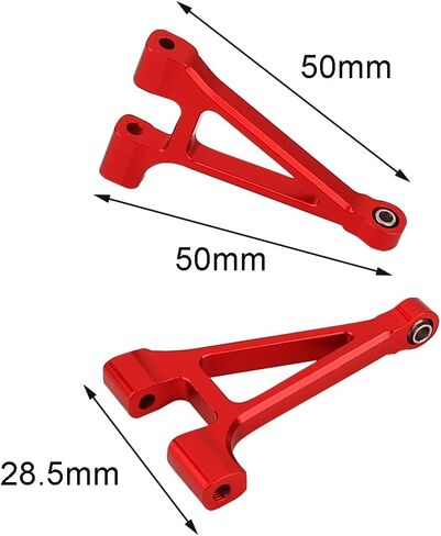 Aluminum Front Rear Swing Arm & Steering Knuckle C-Hub Kit Compatible with 1/14 MJX Hyper Go 14301 14302 14303 RC Upgrade Parts (red) in Kuwait