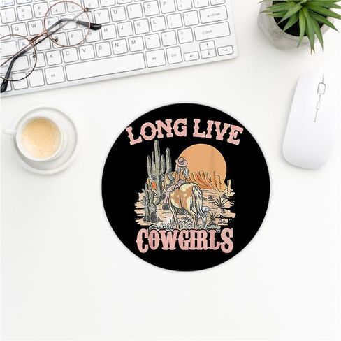 QUICQOD Western Brown and White Cowhide Texture Cow Skin Spots Mouse Pad,Non-Slip Rubber Base Mousepads for Home Office Dorm Desk Decor,Gifts for Cow Lovers Women Girls,8.7 x 8.7 Inches in Kuwait