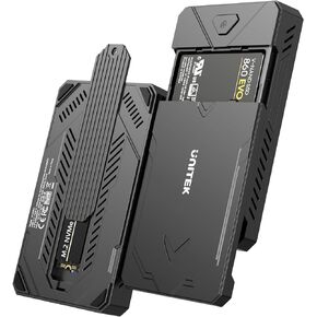 Unitek M.2 NVMe SSD Enclosure USB C 3.2 10Gbps UASP Trim Pcie Hard Drive Adapter/Reader External Type-C SATA Case Converter Supports M Keys Size 2242 /2260/2280 SSDs and 2.5" SATA Solid State Drive in Saudi Arabia