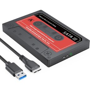 SSD Enclosure 2.5", FEMORO External Hard Drive Enclosure 2.5 " SATA to USB3.0 Adapter Tool-Free, 2.5 Inch SSD Case Support UASP SATA III for Seagate Samsung SanDisk WD Crucial LaCie and More