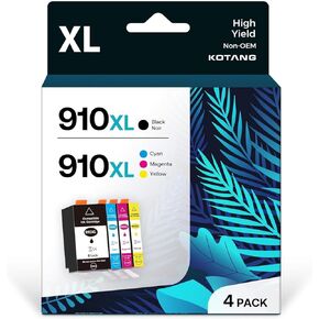 910XL Ink Cartridges Combo Pack Compatible for HP 910 XL Work with HP OfficeJet 8010 8015 8018 8022 OfficeJet Pro 8020 8025 8028 8035 (Black, Cyan, Magenta, Yellow, 4 Pack) in Kuwait