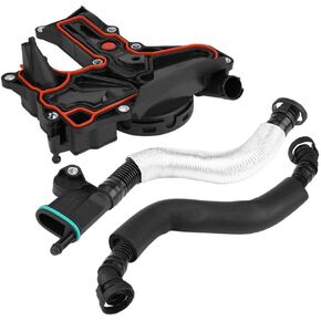 06H103495B PCV Valve Oil Separator with Hose Kit Compatible for 1.8 2.0T TSI VW Jetta Golf GTI Passat Tiguan A3 A4 TT- Engine Positive Crankcase Vent Valve