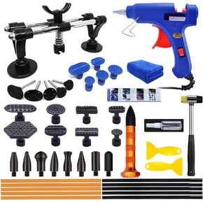 أداة سحب دنت - مجموعة إزالة انبعاجات السيارة، طقم إصلاح دنت بدون طلاء مع أداة سحب دنت جسر مزدوج القطب لإزالة الانبعاجات تلقائيًا وضربات الأبواب وتلف برد السيارة in Kuwait