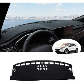 Autorder Dashboard Cover Mat for Ford Escape 2020 2021 2022 2023 2024 Accessories Dash Cover Suede Dash Mat Sunshade Glare UV Rays Protector