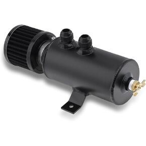 10AN Baffled Oil Catch Can, Universal 750ml Aluminum AN10 Oil Catch Can Exhaust Reservoir Tank with Breather Filter, 0.75L Oil Breather Tank