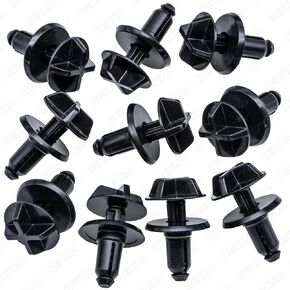 Rexka 10pcs Fender Liner Rivet Radiator Sight Shield Push-Type Retainer Compatible with Ford W716510-S300 F-150 Mustang Fusion Aviator Explorer