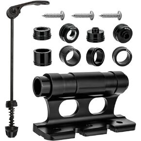 Bike Fork Mount, Aluminum Alloy Bicycle Quick Release Fork Mount Block, Bicycle Front Fork Fixed Clip, Car Roof Rack Support Bike Stand Holder with Adapters (Black) in Kuwait