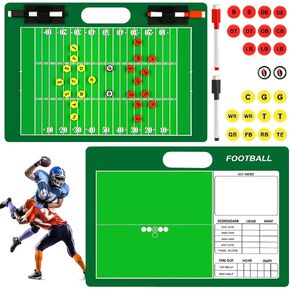 لوحة تدريب كرة القدم المغناطيسية للمسح الجاف من Keweis، لوحة بيضاء لتدريب كرة القدم على الوجهين، لوحة بيضاء للمسح الجاف مع 24 مغناطيسًا وأقلام تحديد، معدات تدريب كرة القدم، هدية للمدرب in Kuwait