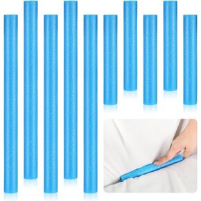 LEIFIDE 10 Pcs Sofa Slipcover Tuck Grips in Two Sizes, 15.7" and 7.9" Thicker Stretch Non Slip Foam Stick Stays for Sofa Essential Tuck Grips for Slipcovers Furniture Protector Armchairs (Black)