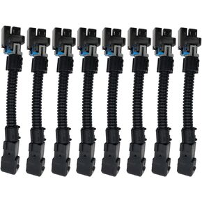 8pcs LS1 LS6 LT1 EV1 Injector Harness to Multec LQ4, LQ9 4.8 5.3 6.0 Delphi Adapters